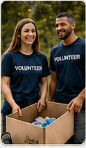Adult volunteers giving back